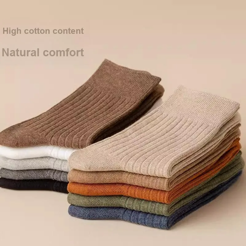 FIRS Mid Calf Socks Men's Shopping Bag 4 Pack-28