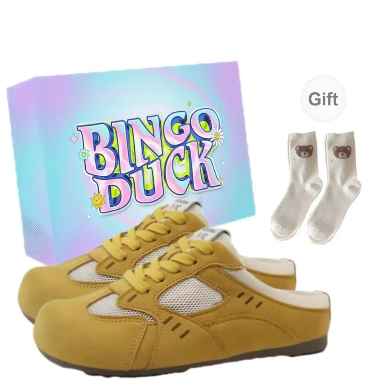 BINGO DUCK Abrasion Resistant Closed Toe Slippers Women's-3