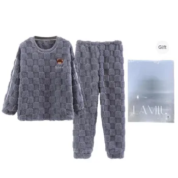 Lan Miao Pajama Set Women's Gift Box Set Blue Gray