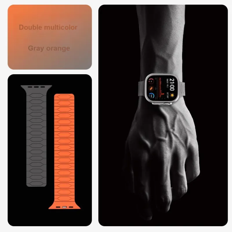 Soul Cool Apple Compatibility Watch Band Compatibility 42/44/45/49mmAppleWatch Silicone Material-5