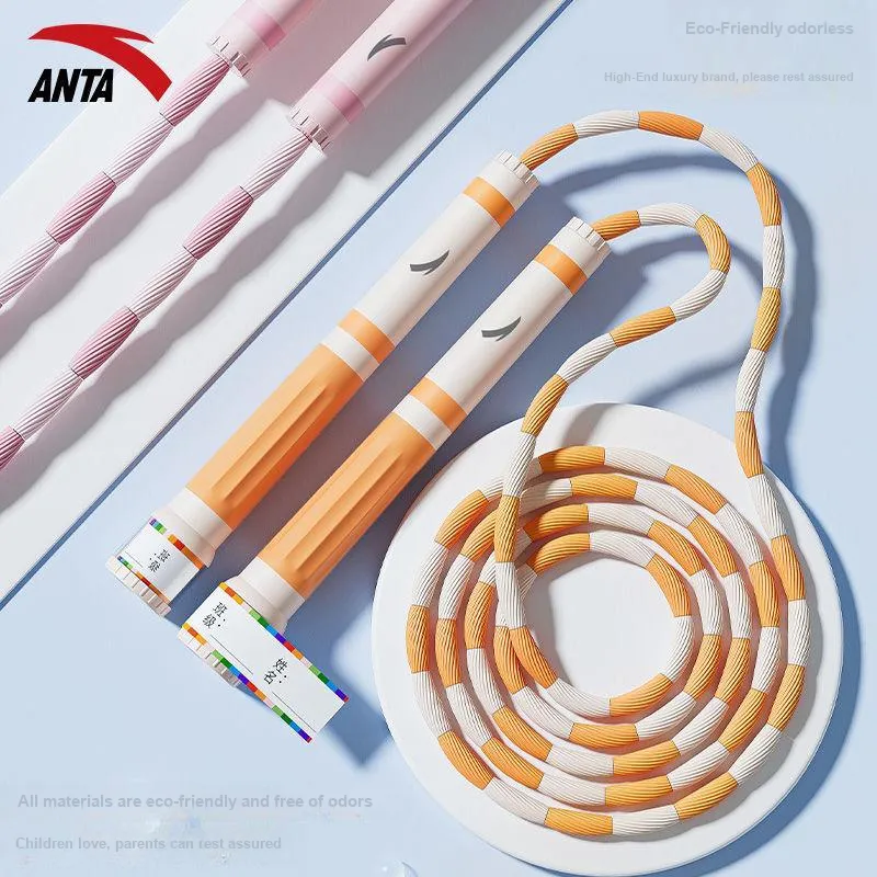 Anta Fitness Training Non Countable Jump Ropes Kids PU Rope, Silicone Controller 3m Orange With Fruit Pieces-5