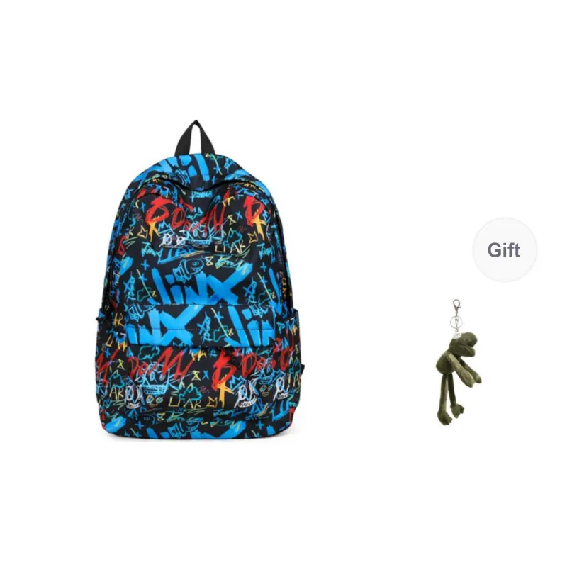 KAMLUI Oxford Backpack Regular Unisex Black/Purple/Blue-14