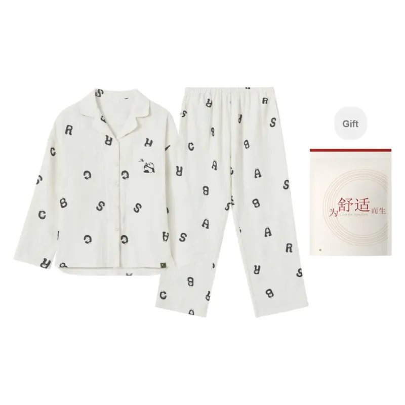Red Beans At Home Pajama Set Spring/Summer Women's-0