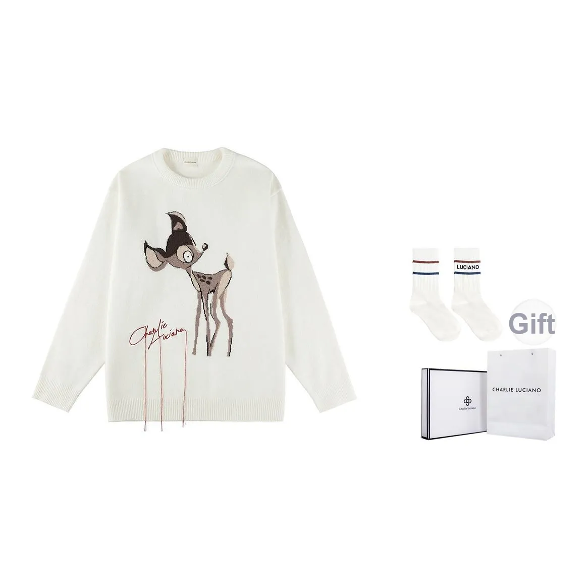 Charlie Luciano Sweater Unisex Ecru