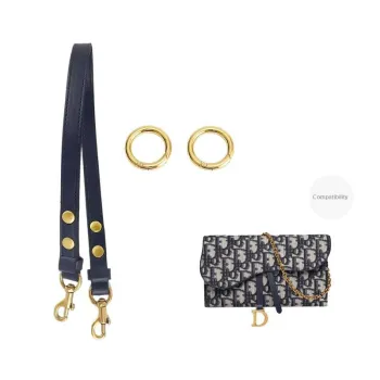 Cow Leather Bag Shoulder Strap Women's Blue/Black