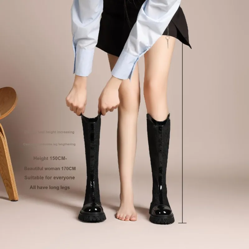 Mulinsen Sandals Knee high Boots Approx. 5CM Women's-8