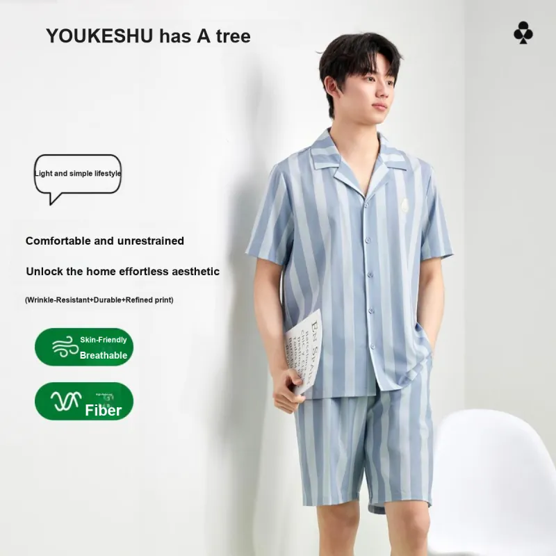 YOUKESHU Men Pajama Sets-9