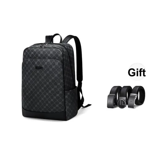GOLF Synthetic Leather Backpack Tubas Men's Black