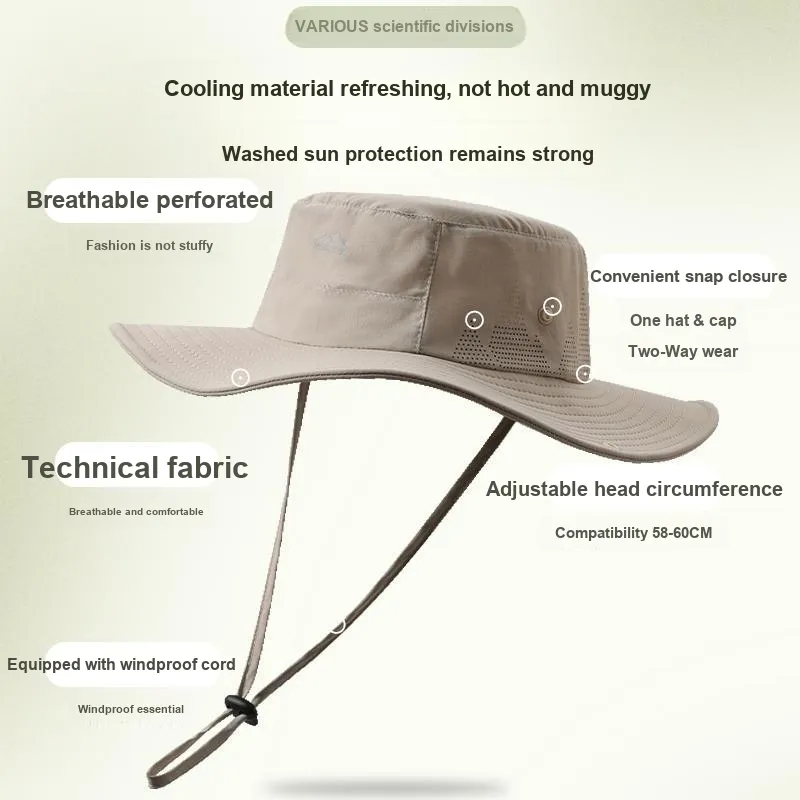MISSION UV Polyamide Sun Protection Hats Men's-1