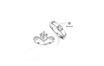 Welcome To The Treasure Alloy Zircon Rings Unisex
