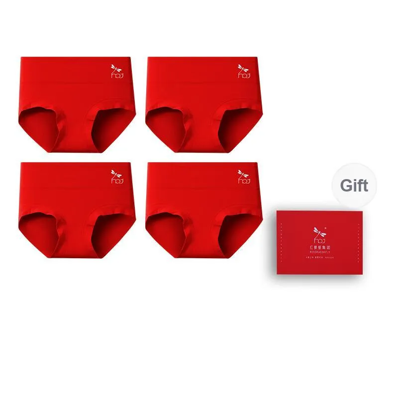 RED DRAGONFLY Cotton Panties Women's Gift Box Set Of 4-13