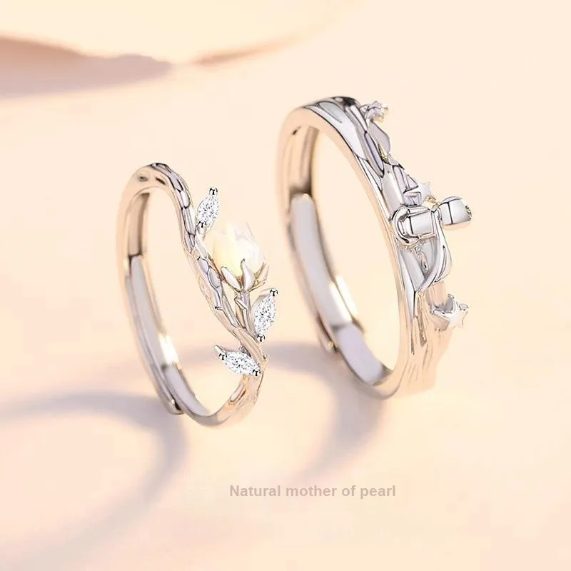 GLOIRE S999 Fine Silver Rings Unisex Delicate Luxury Gentle Sweet Style Advanced Feel Everyday Commute Style-2