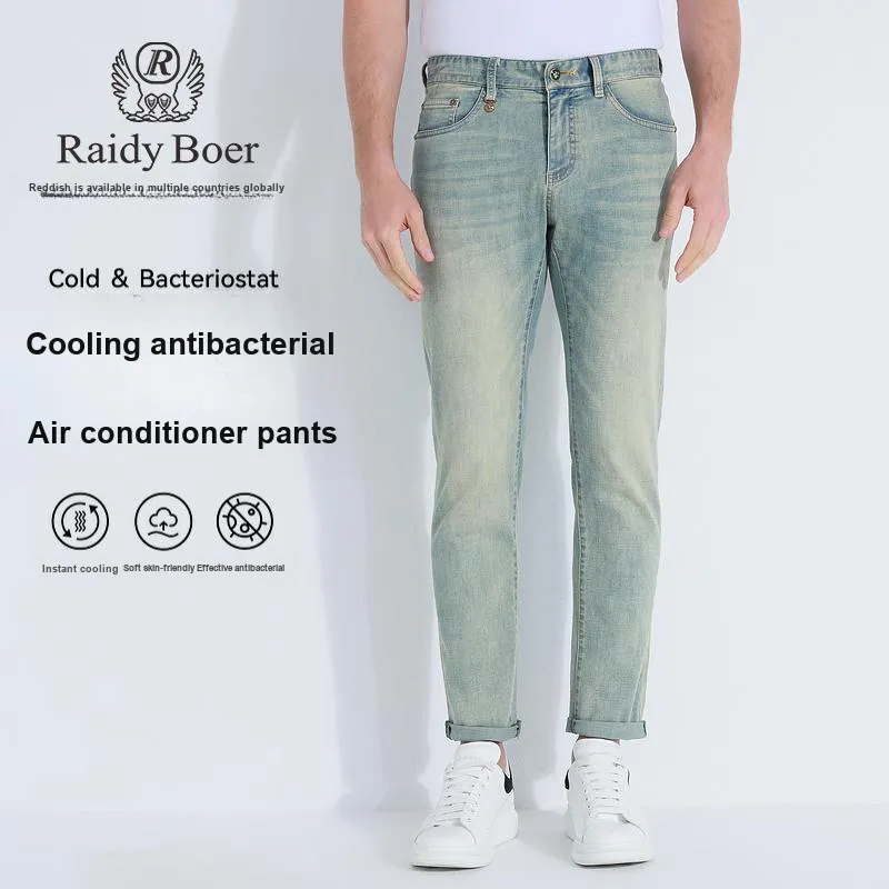 Raidy Boer Spring Jeans Men's Light Blue-2