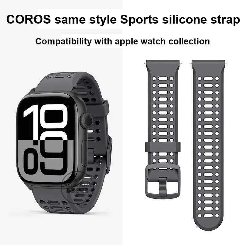 Mr. Strap Watch Band Apple Compatibility 42mm Silicone Material-3