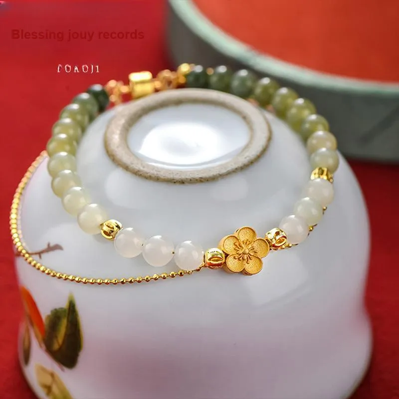 Fu Ru Ji Bracelets Pale Greenish White Jade Women's-3