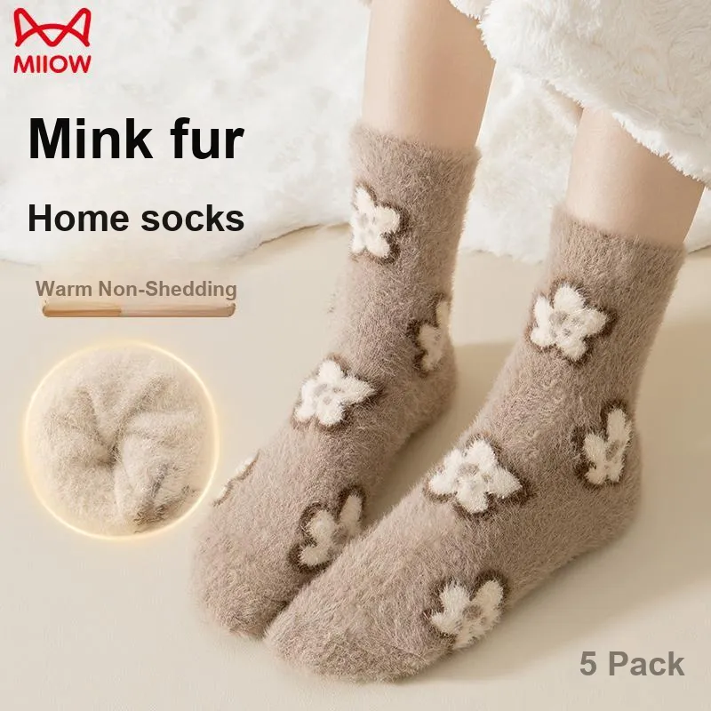 MIIOW Mid Calf Socks Women's Combo Set-1