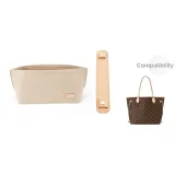 NF Medium Size Beige Liner+Vegetable Tanned Leather Shoulder Pads 23cm (Vegetable Tanned Cow Leather)