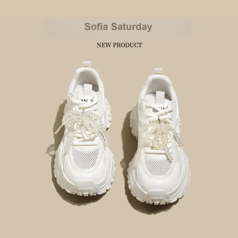 Safiya Cushioning Abrasion Resistant Lightweight Low Top Chunky Sneakers Women's-1