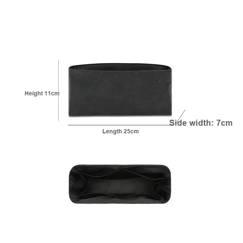 Tide DuPont Paper Storage Satin YSL Super Light Bag Accessory, Bag Insert Women's Black-6