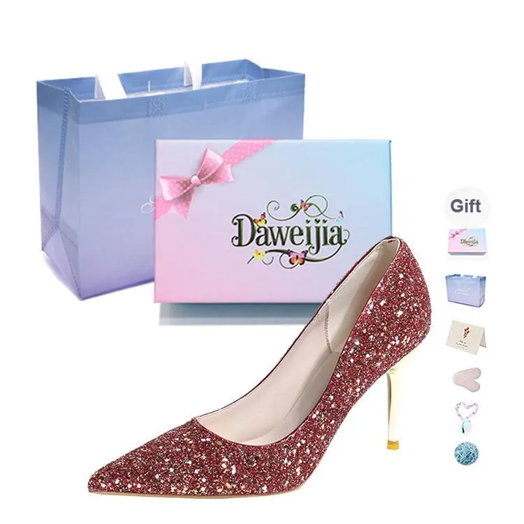Dawei's House Slim Heel High Heels Women's Gift Box Set-27