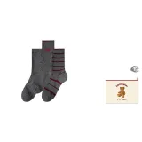 Gray Garden+Horizontal Stripes+Gray Heart