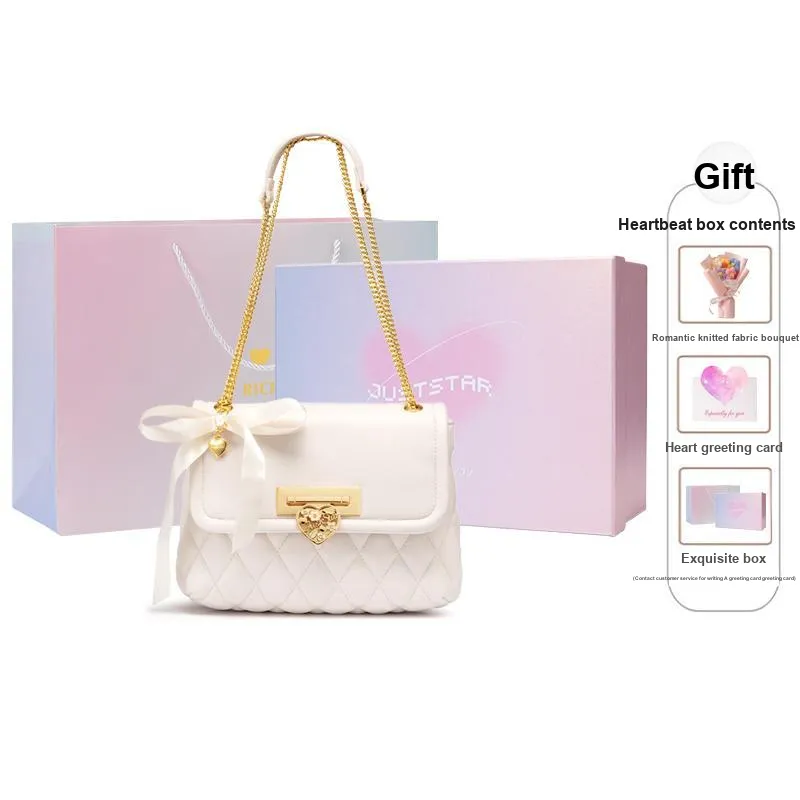 JUST STAR Synthetic Leather Portable Crossbody Underarm Shoulder Bag Regular Women's White/Black/Pink