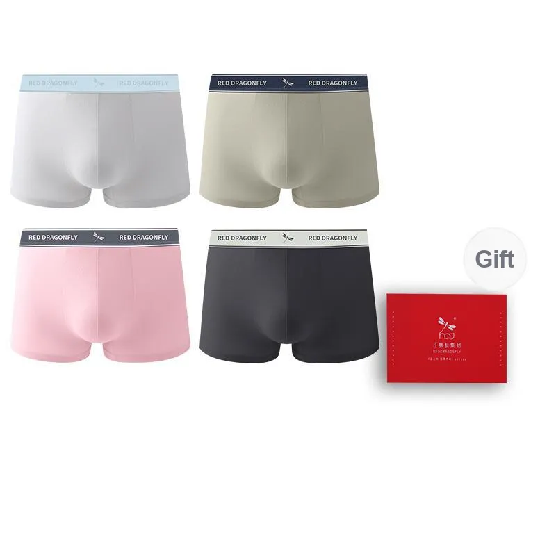 RED DRAGONFLY Cotton Panties Men's Gift Box Set Of 4-8