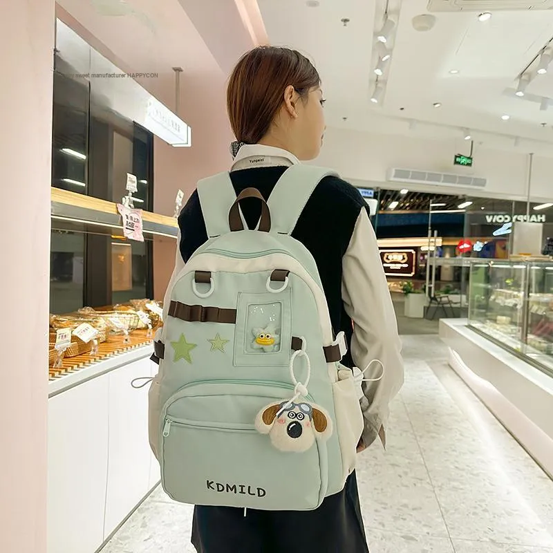 GOBLIN SHARKS 1759 Nylon+PVC Backpack Unisex Multicolor-2