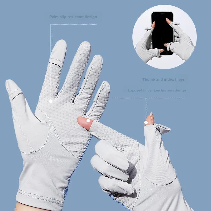 361° Polyamide+Elastane Sports Gloves Unisex Blue Gray/Gray Purple/Light Gray-3