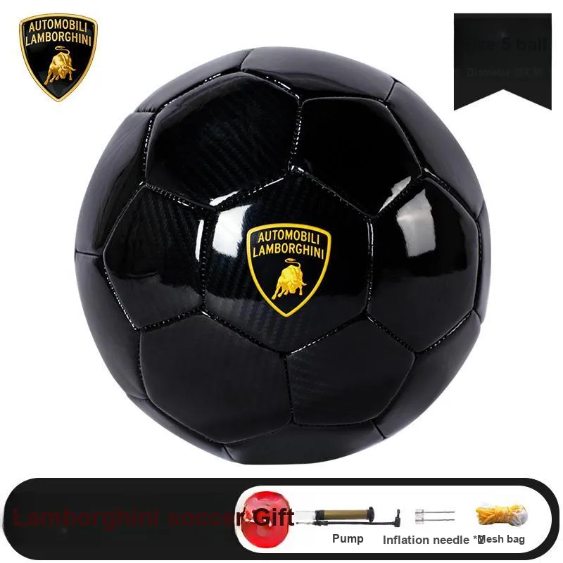 Zudis X Automobili Lamborghini Size 5 Soccer PVC Machine Stitched Soccer Ball Unisex-5