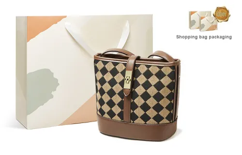 15 MINS Crossbody Bags Diamond Grid Coffee