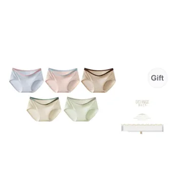 XIA.WA.ZHI.XIU Underpants Women's Shopping Bag 5 Pack