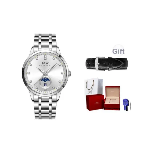 I W CARNIVAL HWGUOJI Автоматический механический механизм ремешок из нержавеющей стали унисекс серый циферблат