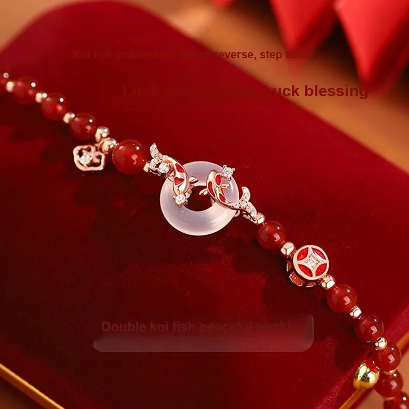 Long Fu Chalcedony Necklaces Women's-1