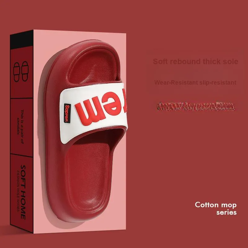 Foot Recreation Slippers Summer Indoor Home Slippers Slip Resistant Bathroom Couple Eva Home Slippers-18