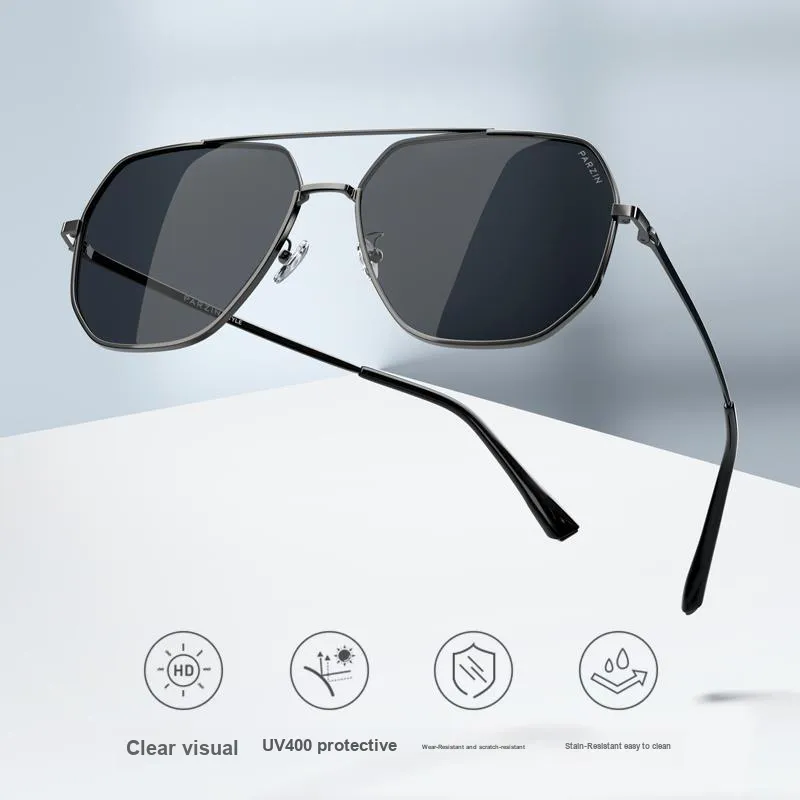 PARZIN Aviator Sunglasses Men's-3