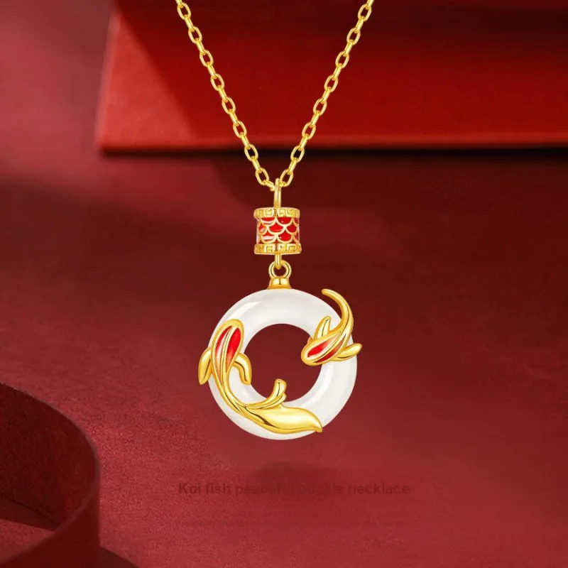Master Kim Chalcedony Jade Necklaces Unisex-1