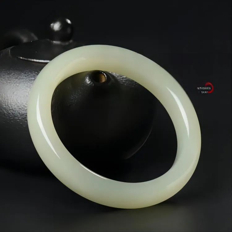 Royal Heaven's Choice Hetian Jade Bangles Green Jade Women's-3