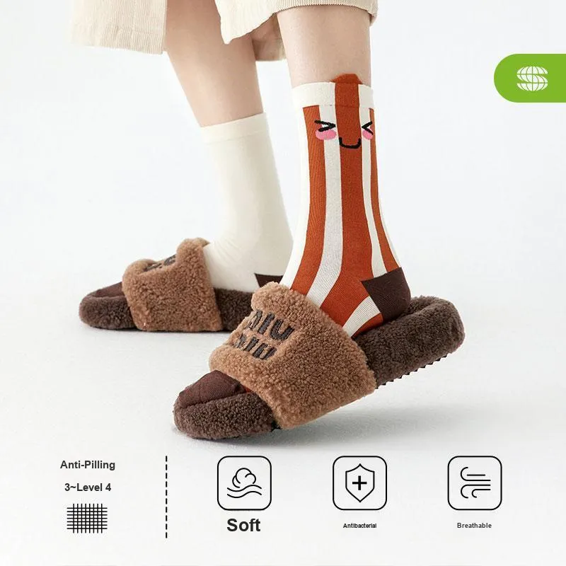 CHIKOKU Mid-Calf Socks Women's 5 Pack-1