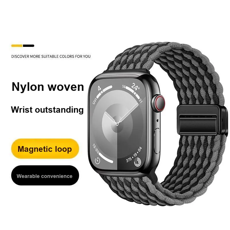 First Guard Compatibility Apple IWatch Series 10/S9/S8/S7/SE Strap Apple Compatibility Watch Band 225mm Nylon Material-31