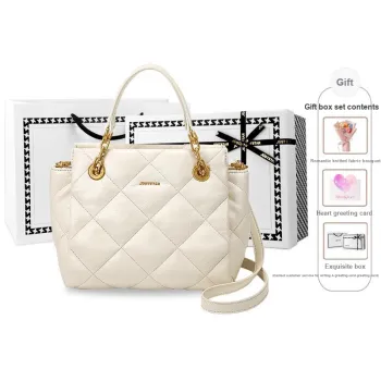 JUST STAR Synthetic Leather Handbag, Shoulder Bag, Crossbody Bag Regular Women's Black/White/Pink