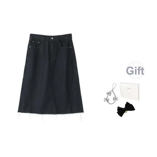 Fstudio Корейский стиль Винтаж Студенческий Комплект 100% хлопок Утягивающий A-образный Повседневный Длинный Юбка Женский