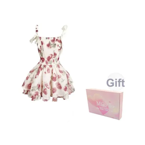 MOPB Без рукавов Платье Женское Цветочное