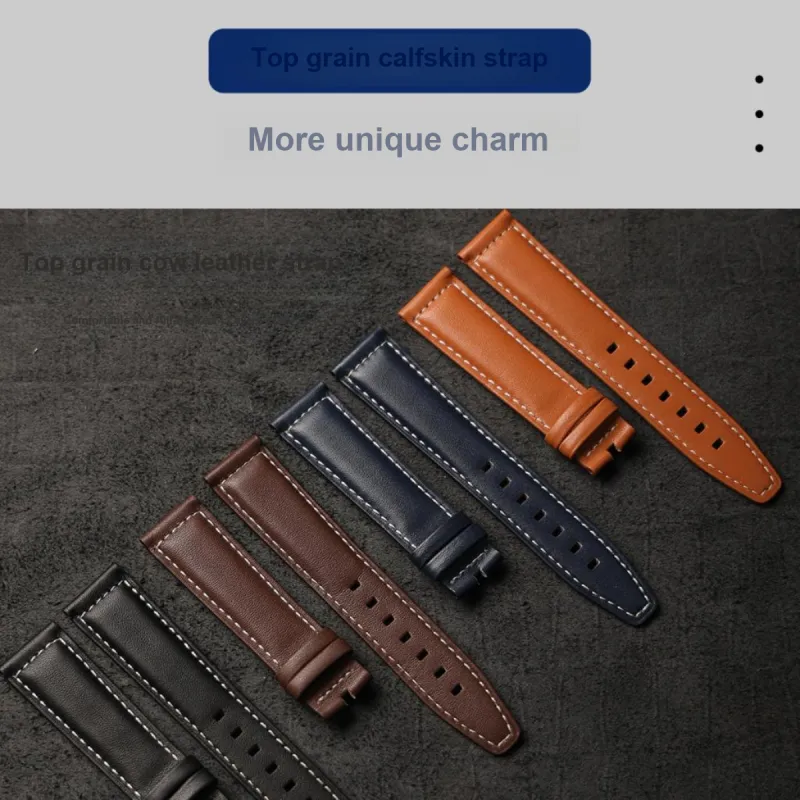 SHIRUI Accessories Longines Compatibility Watch Band 20mm Genuine Leather Material-53