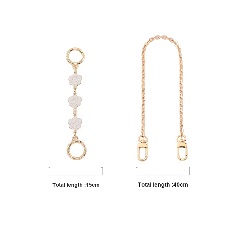 Gloya Metal Bag Accessory Women's Gold Tone/White-3