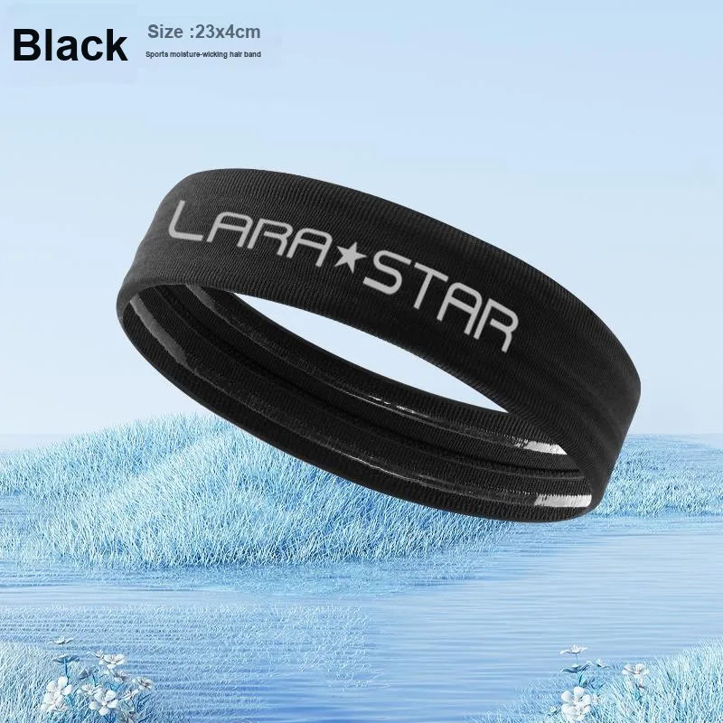 LARA STAR Sweatbands Elastic Moisture Wicking Sweatband 1 Pack Multicolor Silicone Unisex-18