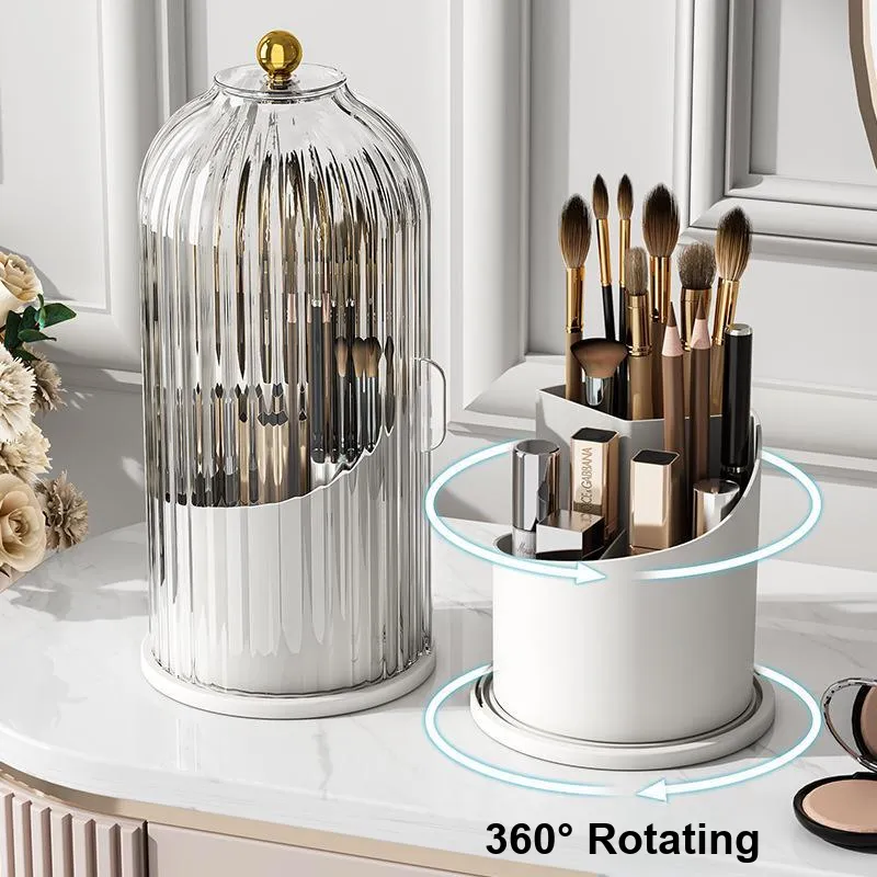 Future Maple Nordic Bird Cages Rotating Storage Makeup Brushes Dust Resistant Splash Resistant-5