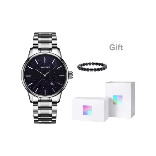 BENKEN Автоматический Механический Механизм Стальной Ремешок Часы Мужские Синий Циферблат