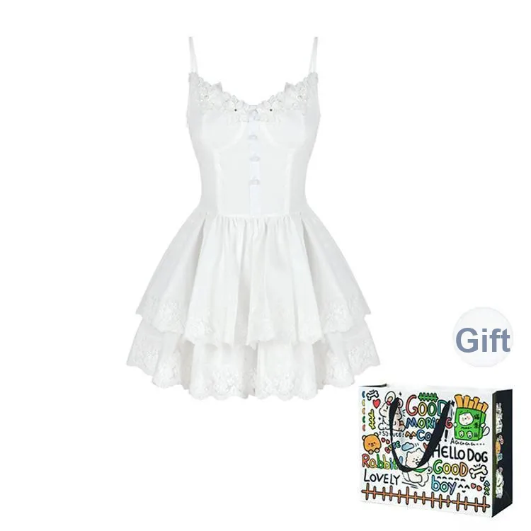 ZVJH Slip Dress Women's White Shopping Bag