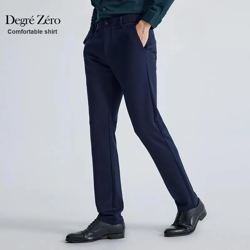 DEGRE ZERO Casual Pants Men's Navy Blue-3